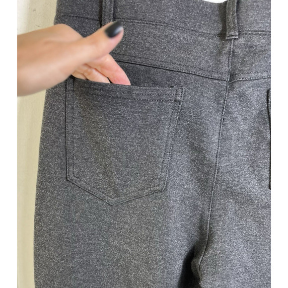 BETABRAND Straight Leg Stretch Knit Dress Pants Gray Heather Size Medium Pockets - Picture 8 of 10